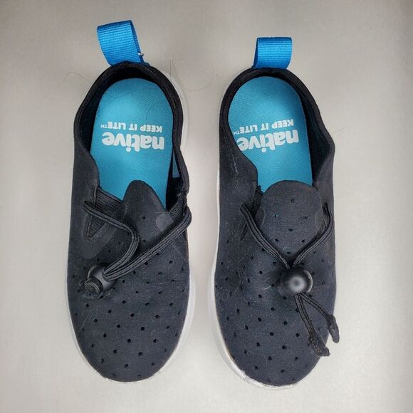 NWOT Native  Kids Navy Apollo Moc Sneakers Size 9.5 - Picture 3 of 9